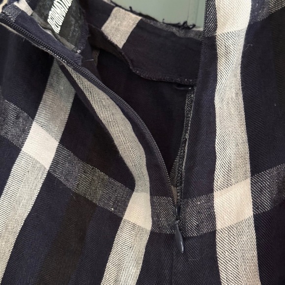 Reformation linen pants plaid wide leg crop raw hem‎ USA sz 2 sustainable summer - Picture 11 of 12